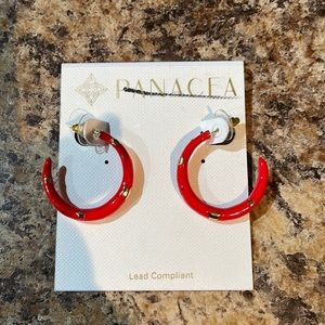 🌟5 for $25🌟 NWT Pancea Red Star Hoops Earrings